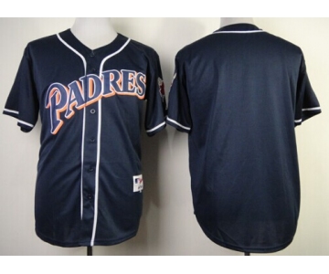 San Diego Padres Blank 1998 Navy Blue Jersey