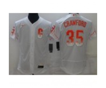 Men's San Francisco Giants #35 Brandon Crawford White 2021 City Connect Stitched MLB Flex Base Nike Jersey