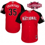 National League San Francisco Giants #35 Brandon Crawford Red 2015 All-Star Game Player Jersey