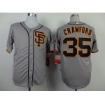 San Francisco Giants #35 Brandon Crawford Gray SF Edition Jersey