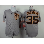 San Francisco Giants #35 Brandon Crawford Gray SF Edition Jersey