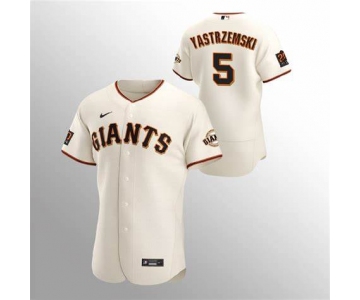 Men's San Francisco Giants #5 Mike Yastrzemski 2020 Baseball Cream Jersey