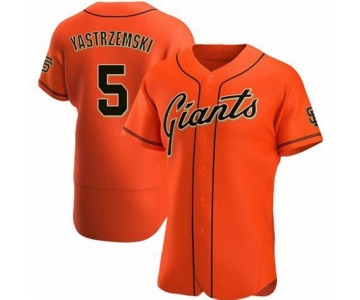 Men's San Francisco Giants #5 Mike Yastrzemski Orange Flex Base Nike Jersey