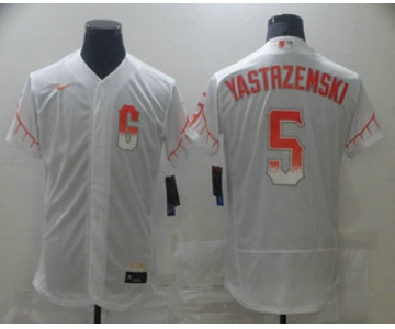 Men's San Francisco Giants #5 Mike Yastrzemski White 2021 City Connect Stitched MLB Flex Base Nike Jersey