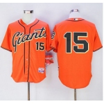 Giants #15 Bruce Bochy Orange Alternate Cool Base Stitched MLB Jersey