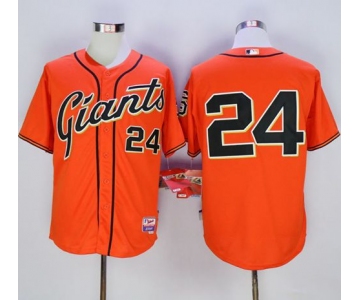 Giants #24 Willie Mays Orange Cool Base Stitched MLB Jersey