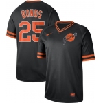 Giants #25 Barry Bonds Black Authentic Cooperstown Collection Stitched Baseball Jersey