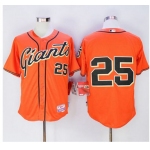 Giants #25 Barry Bonds Orange Alternate Cool Base Stitched MLB Jersey