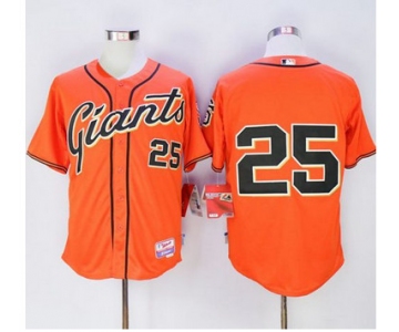 Giants #25 Barry Bonds Orange Alternate Cool Base Stitched MLB Jersey