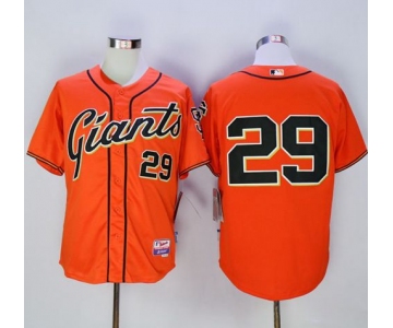 Giants #29 Jeff Samardzija Orange Alternate Cool Base Stitched MLB Jersey