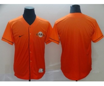 Giants Blank Orange Fade Authentic Stitched Baseball Jersey