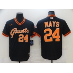 Men San Francisco Giants 24 Mays Black Game 2021 Nike MLB Jersey