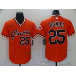 Men San Francisco Giants 25 Bonds Orange Game Nike 2021 MLB Jersey