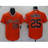 Men San Francisco Giants 25 Bonds Orange Game Nike 2021 MLB Jersey