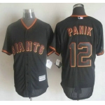 Men's San Francisco Giants #12 Joe Panik Alternate Black 2015 MLB Cool Base Jersey