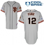 Men's San Francisco Giants #12 Joe Panik Gray SF Edition Jersey