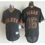 Men's San Francisco Giants #16 Angel Pagan Alternate Black 2015 MLB Cool Base Jersey