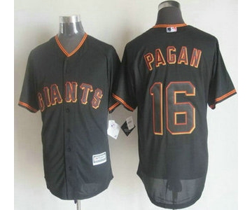 Men's San Francisco Giants #16 Angel Pagan Alternate Black 2015 MLB Cool Base Jersey