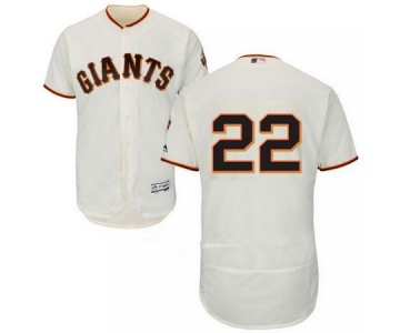 Men's San Francisco Giants #22 Christian Arroyo No Name Cream Home Stitched MLB Majestic Flex Base Jersey