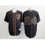 Men's San Francisco Giants #24 Willie Mays 2015 Black SF Edition Cool Base Jersey