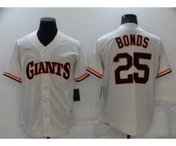 Men's San Francisco Giants #25 Barry Bonds Cream Cooperstown Collection Cool Base Stitched Nike Jersey