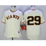 Men's San Francisco Giants #29 Hector Sanchez Cream Cool Base Jersey