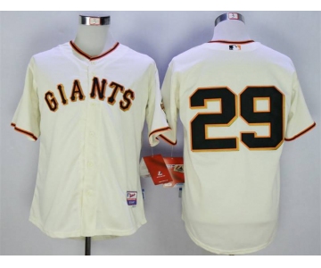 Men's San Francisco Giants #29 Hector Sanchez Cream Cool Base Jersey