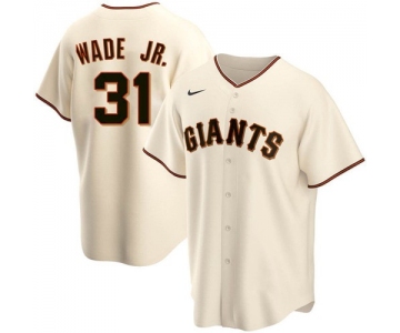 Men's San Francisco Giants 31 LaMonte Wade Jr Cream 2021 Replica Home Jersey