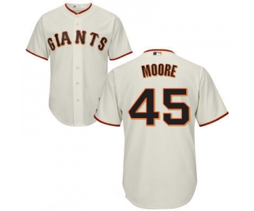 Men's San Francisco Giants #45 Matt Moore Cream Home 2016 Majestic Flex Base Stitched MLB Jersey