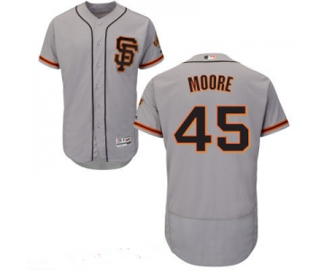 Men's San Francisco Giants #45 Matt Moore Gray SF 2016 Majestic Flex Base Stitched MLB Jersey