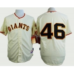 Men's San Francisco Giants #46 Santiago Casilla Cream Jersey