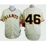 Men's San Francisco Giants #46 Santiago Casilla Cream Jersey