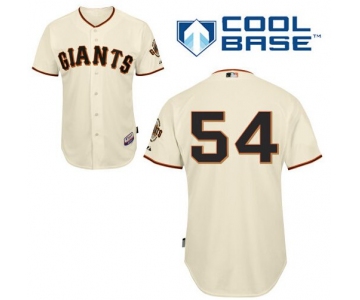 Men's San Francisco Giants #54 Sergio Romo Cream Jersey