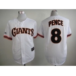 Men's San Francisco Giants #8 Hunter Pence 1989 Turn Back The Clock White Throwback Jersey