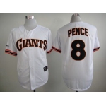 Men's San Francisco Giants #8 Hunter Pence 1989 White Majestic Jersey