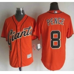 Men's San Francisco Giants #8 Hunter Pence Alternate Orange 2015 MLB Cool Base Jersey