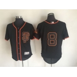 Men's San Francisco Giants #8 Hunter Pence Black SF 2016 Flexbase Majestic Baseball Jersey