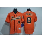 Men's San Francisco Giants #8 Hunter Pence Name Orange 2016 Flexbase Majestic Baseball Jersey