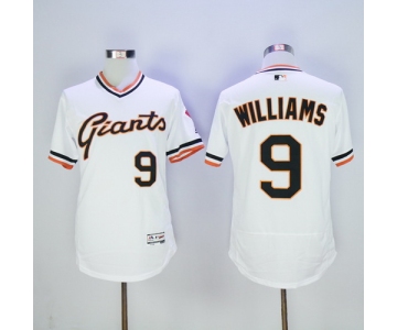 Men's San Francisco Giants #9 Matt Williams Retired White Pullover 2016 Flexbase Majestic Baseball Jersey