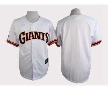 Men's San Francisco Giants Blank 1989 Turn Back The Clock White Throwback Jersey