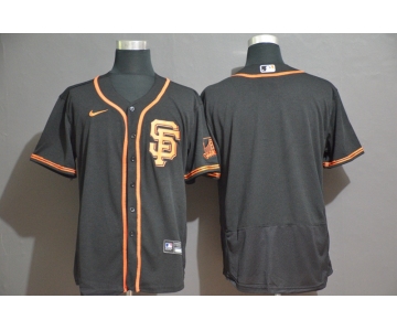 Men's San Francisco Giants Blank Black Stitched Nike MLB Flex Base Jersey