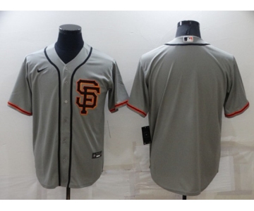 Men's San Francisco Giants Blank Gray Cool Base Stitched Jersey