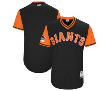 Men's San Francisco Giants Blank Majestic Black 2018 Players' Weekend Authentic Team Jersey