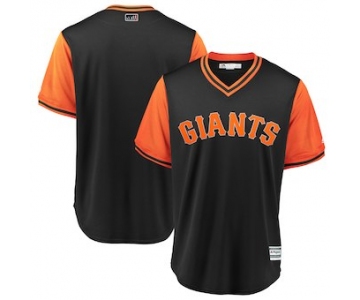 Men's San Francisco Giants Blank Majestic Black 2018 Players' Weekend Team Jersey