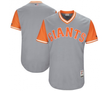 Men's San Francisco Giants Majestic Gray 2017 Players Weekend Authentic Team Jersey