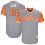 Men's San Francisco Giants Michael Morse Beast Majestic Gray 2017 Players Weekend Authentic Jersey