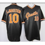 San Francisco Giants #10 Johnnie LeMaster Black Throwback Jersey