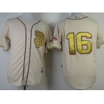 San Francisco Giants #16 Angel Pagan Cream With Gold SF Edition Jersey