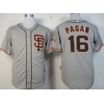 San Francisco Giants #16 Angel Pagan Gray SF Edition Jersey