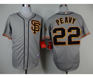 San Francisco Giants #22 Jake Peavy Gray SF Edition Jersey